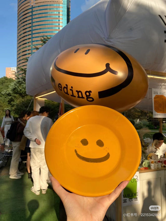 Eding Smile Crew Enamel Salad Plate - Mustard