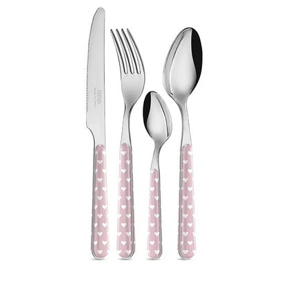 Neva Cultery - Heart Series Rose Pink