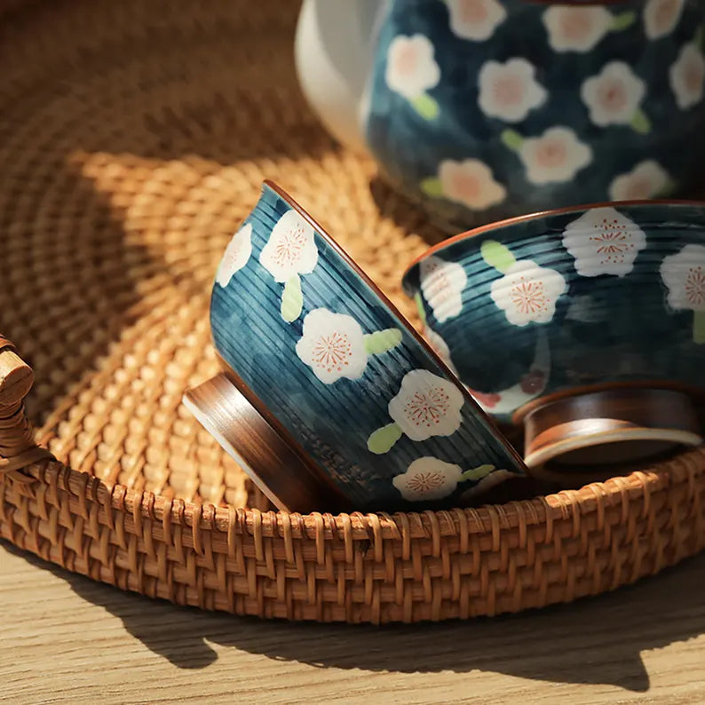 Arita Ware | Plum Mug with Rabbit  Teapot Set