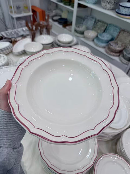 Gien Les Filet｜Rim Soup Deep Plate（7 colors）