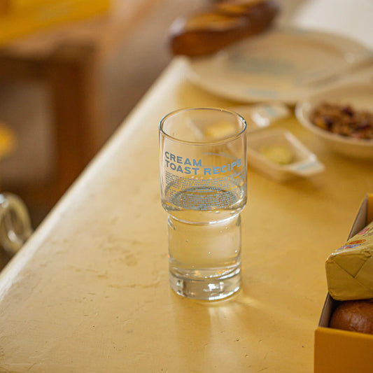 Momur Weekend Cream Toast Glass Cup “Sky Blue”