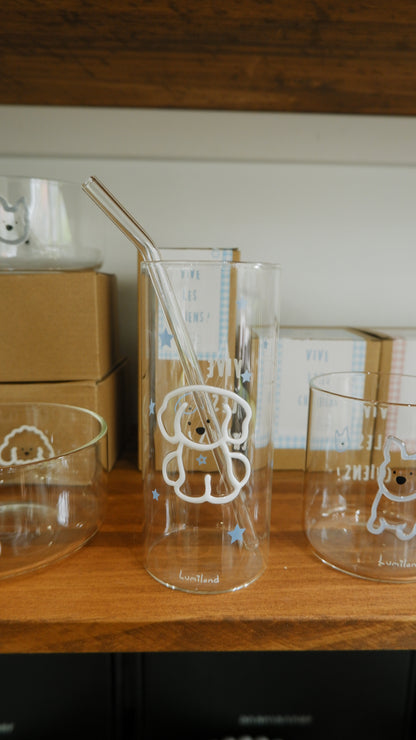 Lumiland｜White Beagle Tall Glass cup