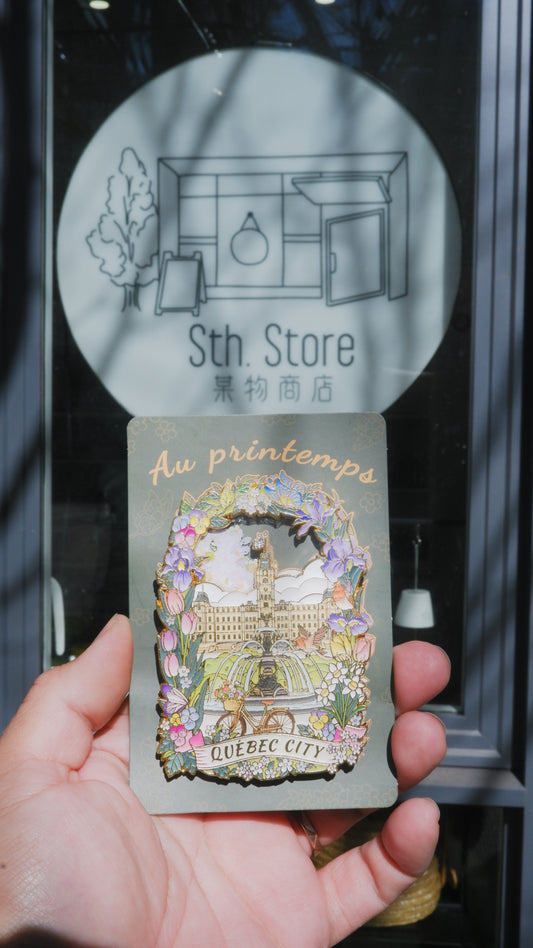 Quebec City Spring Fridge Magnet