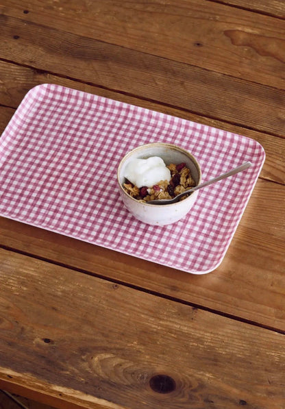 Pink Checkered Tray