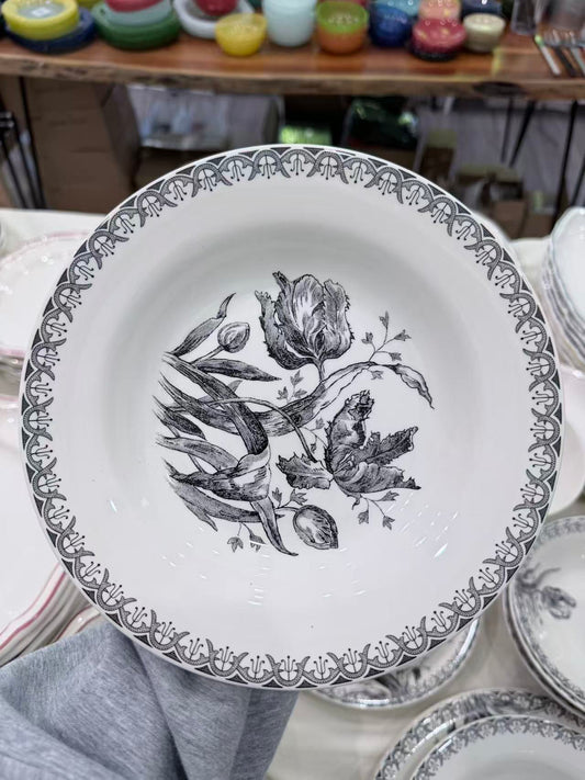 Gien Tulipes | Rim Soup Deep Plate
