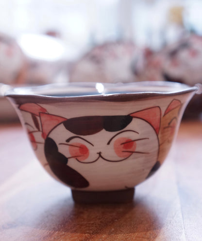 Hasami Ware Cat Dish Bowl Blue