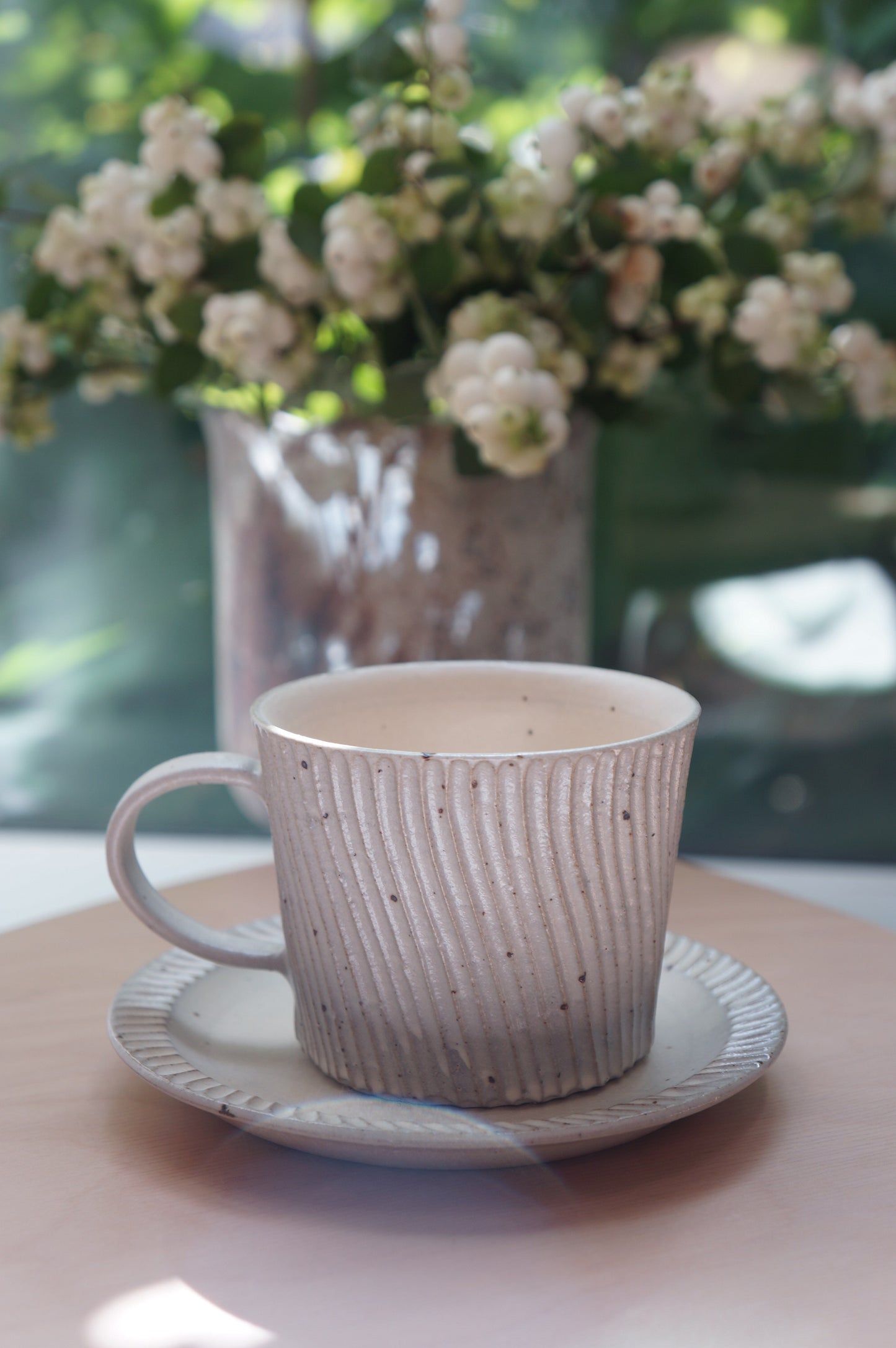 Jingdezhen | Pengfan | Engobe Coating Simple Style Cup & Saucer