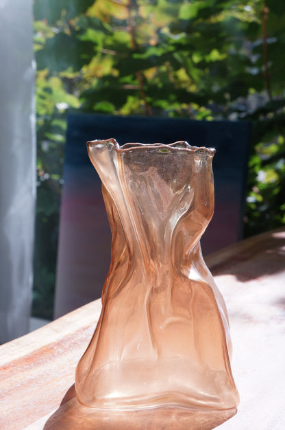 Wrinkle Style Aurora Glass Vase - Large