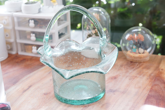 Glass Vase - Basket Style