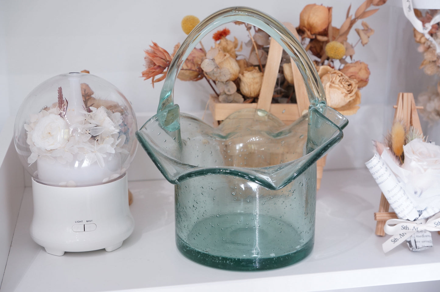 Glass Vase - Basket Style