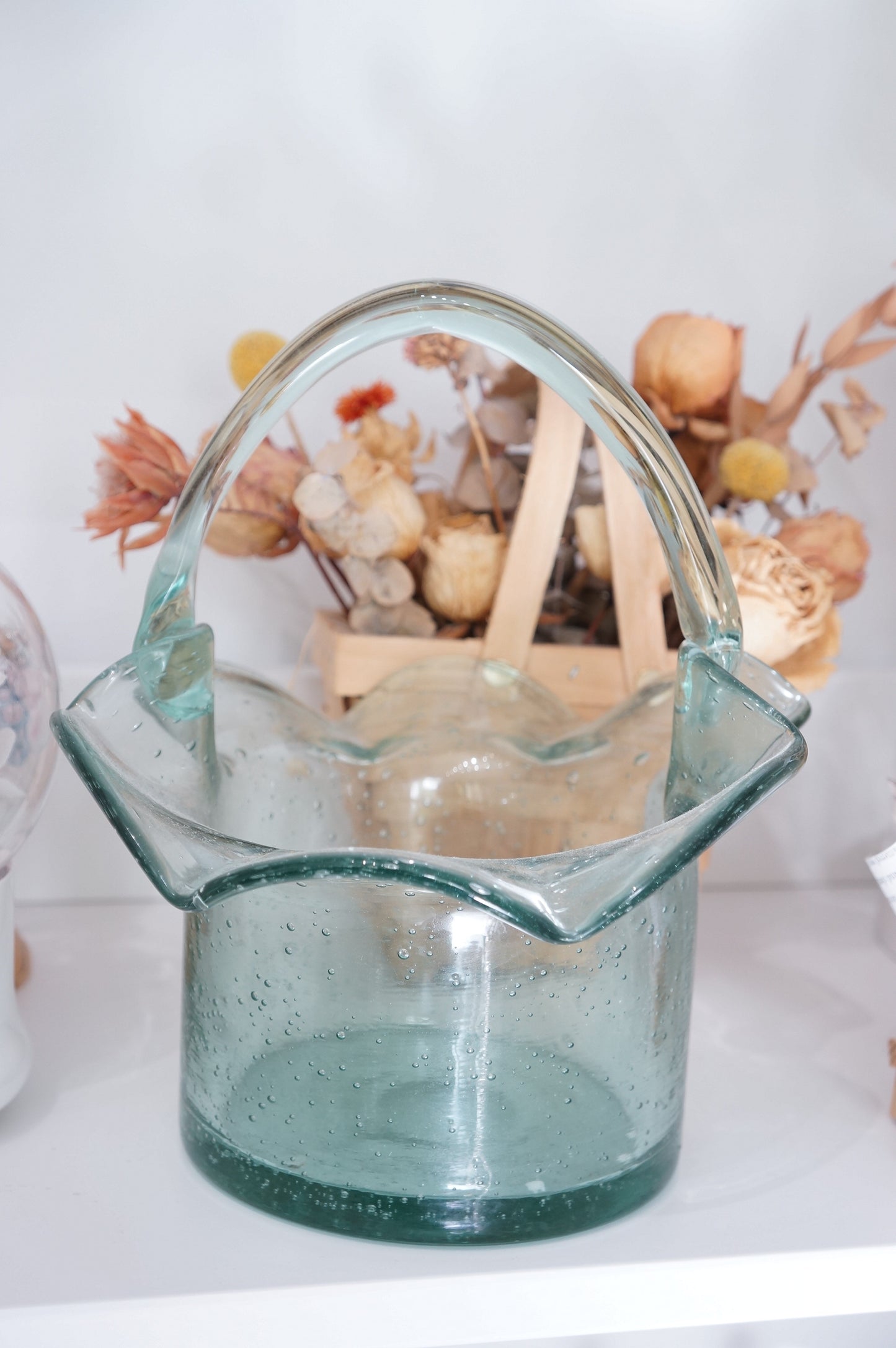 Glass Vase - Basket Style