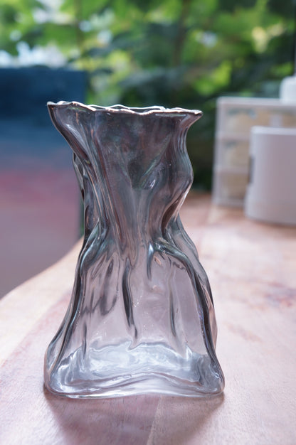 Wrinkle Style Aurora Glass Vase - Large