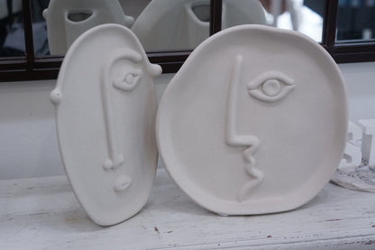 Abstract Face Ceramic Vase