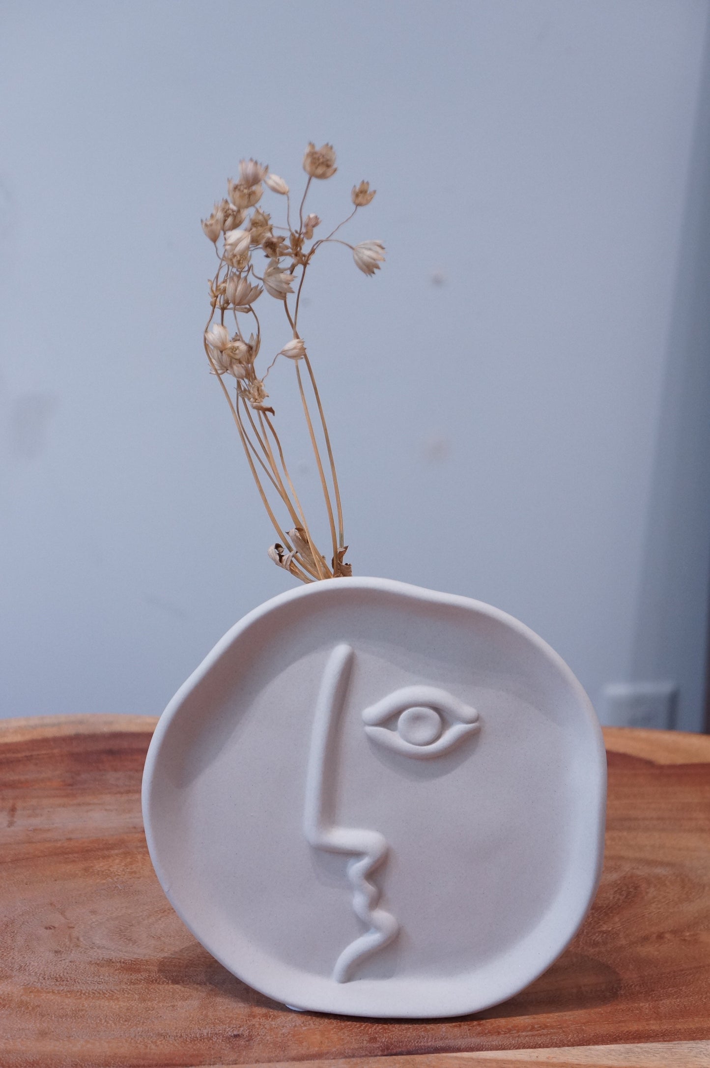 Abstract Face Ceramic Vase