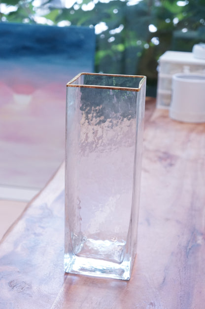 Glass Vase - Golden Edge