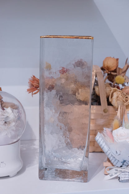 Glass Vase - Golden Edge