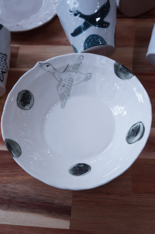 Jingdezhen | Datun | Geese Deep Round Plate