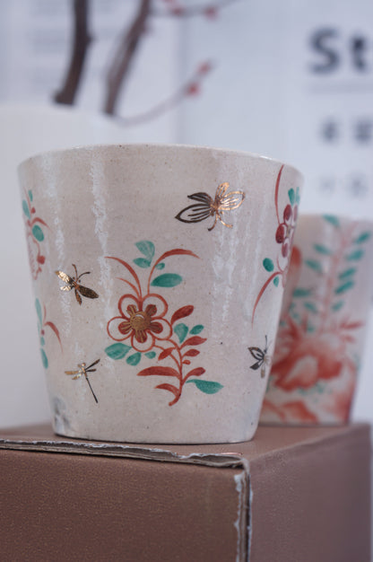 Jingdezhen | Jiangcunzhi | Red and Green Color Straight Tumbler