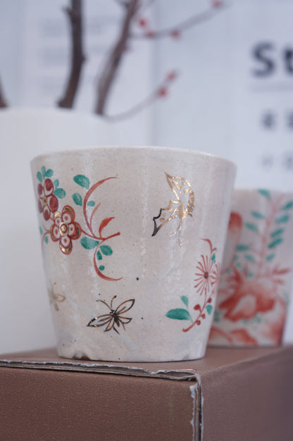 Jingdezhen | Jiangcunzhi | Red and Green Color Straight Tumbler