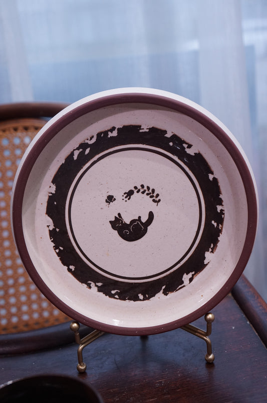 Jingdezhen | Bao's Studio | Round Plate Cat Style