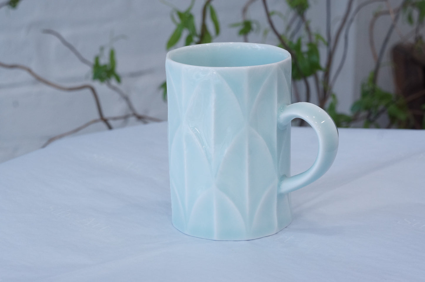 Jingdezhen | Daojin | Leaf Vein Style Straight Mugs (3 colors)