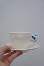 Jingdezhen | Gutou | Corrugation Single Ear Cup & Saucer