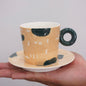 Jingdezhen | Gutou | Exclusive Customization Hundred Huts Cup & Saucer - Yellow