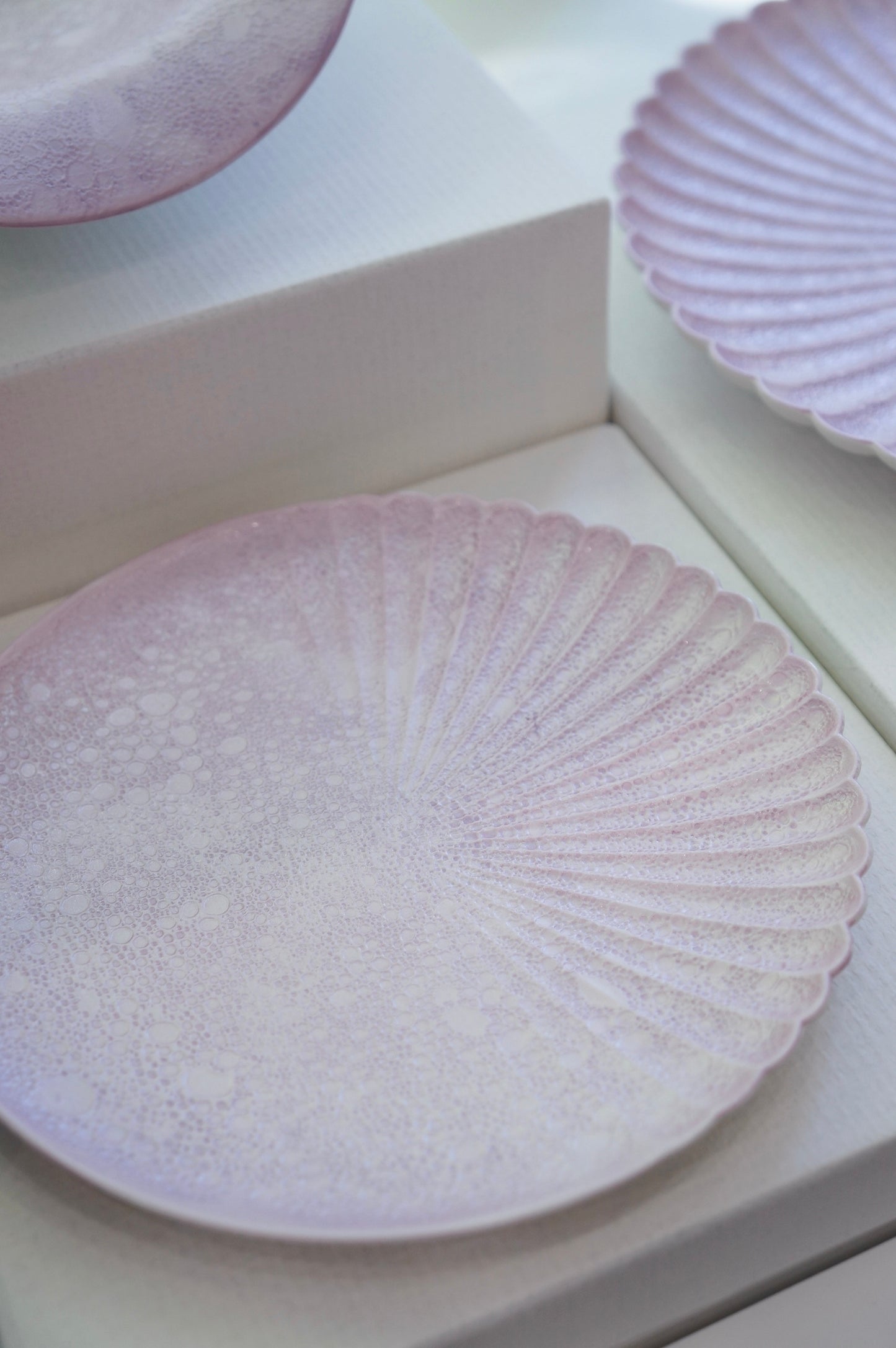 Arita Ware | Purple Pearl Bubble Pattern Plate - Round Plate