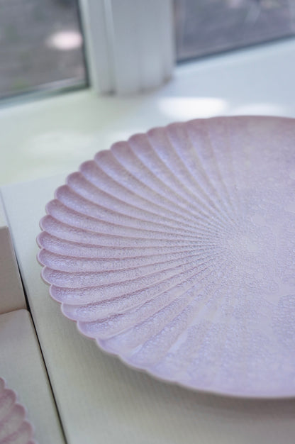 Arita Ware | Purple Pearl Bubble Pattern Plate - Round Plate