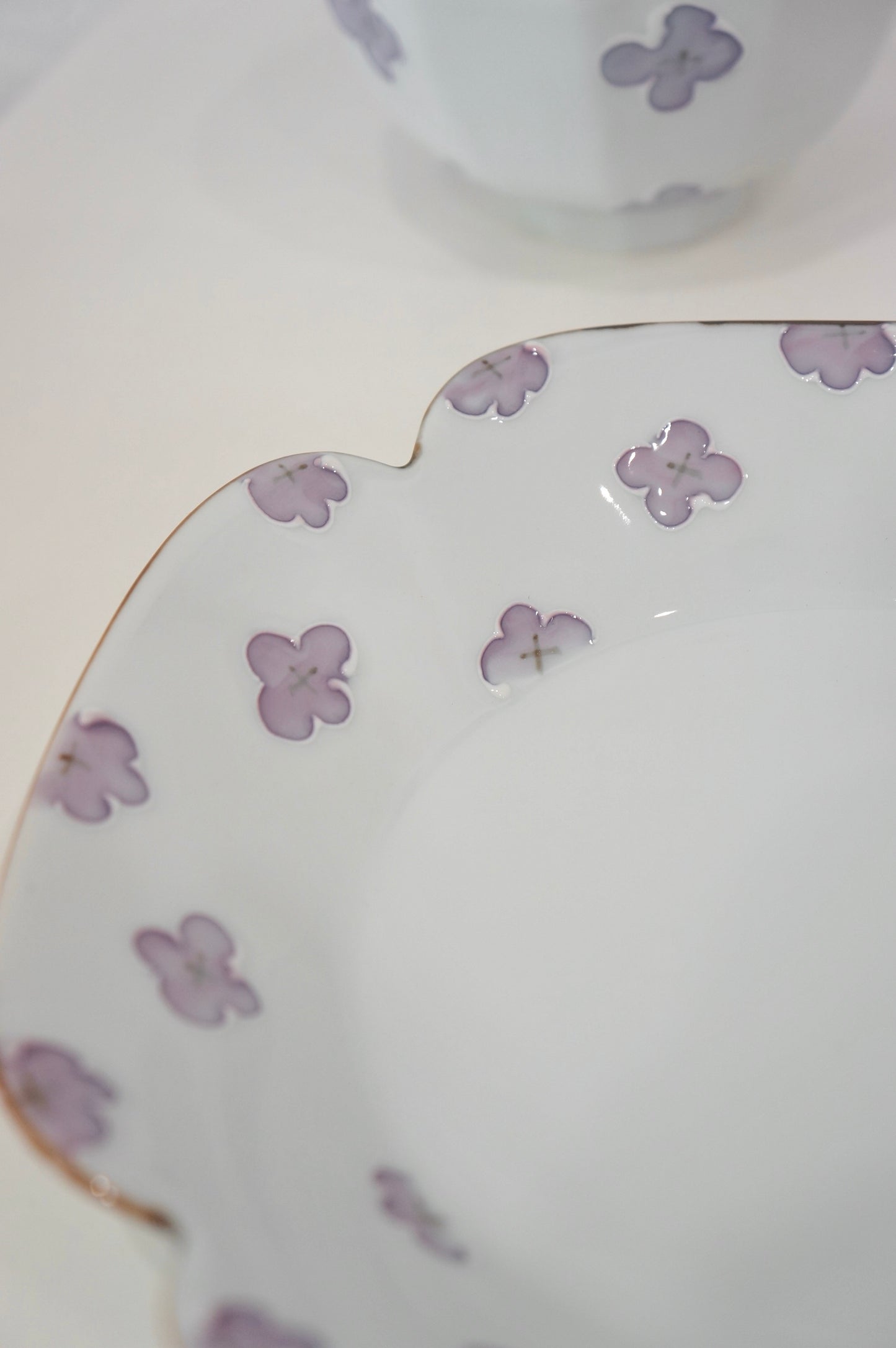 Arita Ware | Purple Flower Deep Plate