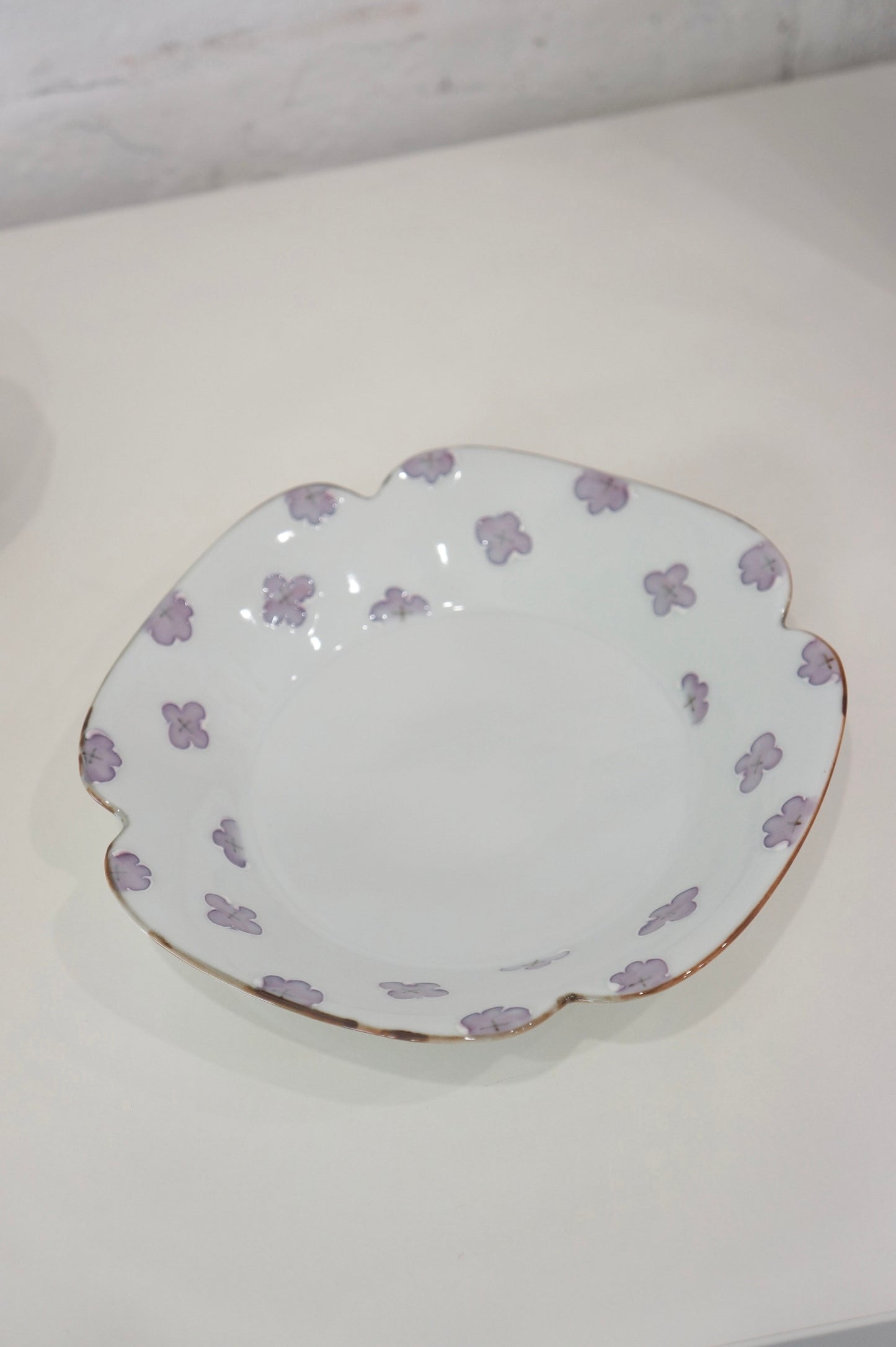 Arita Ware | Purple Flower Deep Plate