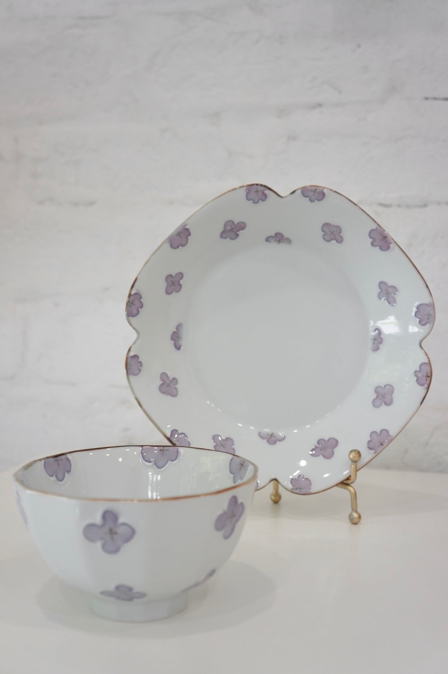 Arita Ware | Purple Flower Deep Plate