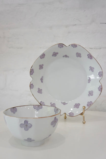 Arita Ware | Purple Flower Deep Plate