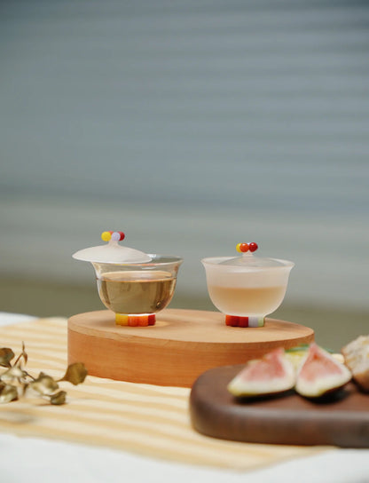 十卿 Glassware XuanGuo Series - Small Frosted Gaiwan Gift Set