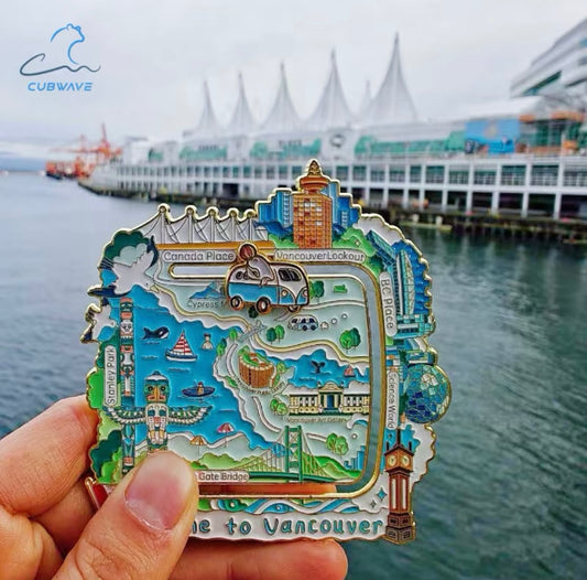 Limited Edition Vancouver lookout Fridge Magnet - Bus