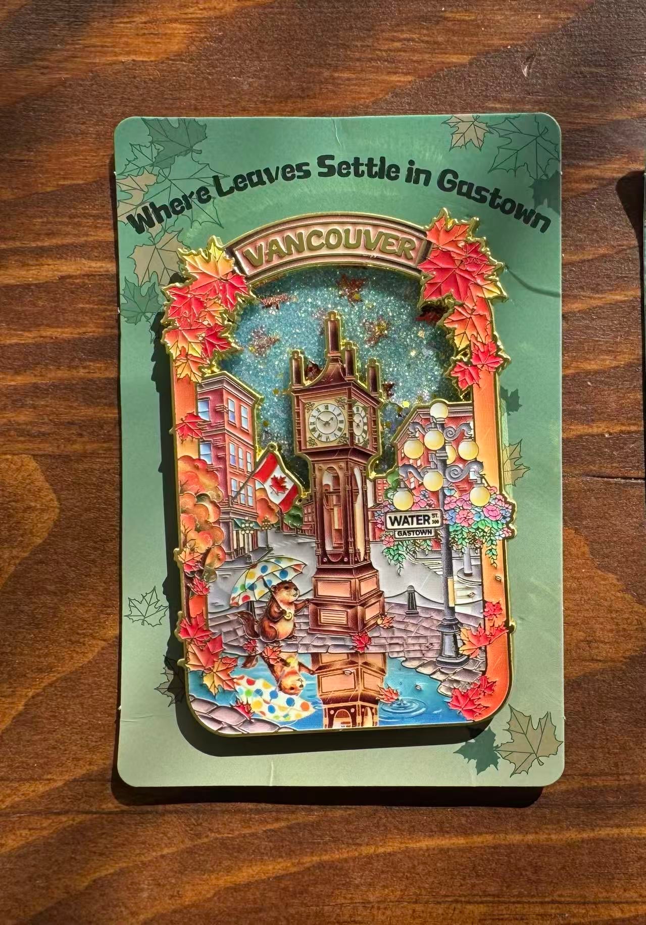 Limited Edition Fridge Magnet - When leaves meet Gastown