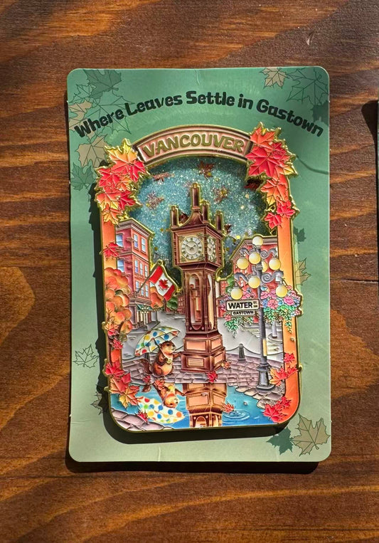 Limited Edition Fridge Magnet - When leaves meet Gastown