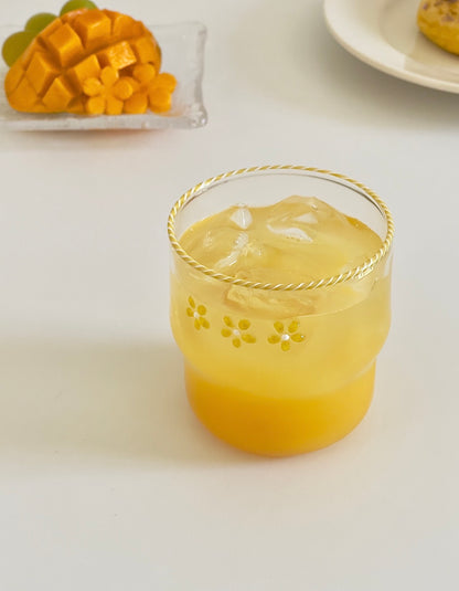 Lumiland｜Yellow Flower Glass Cup