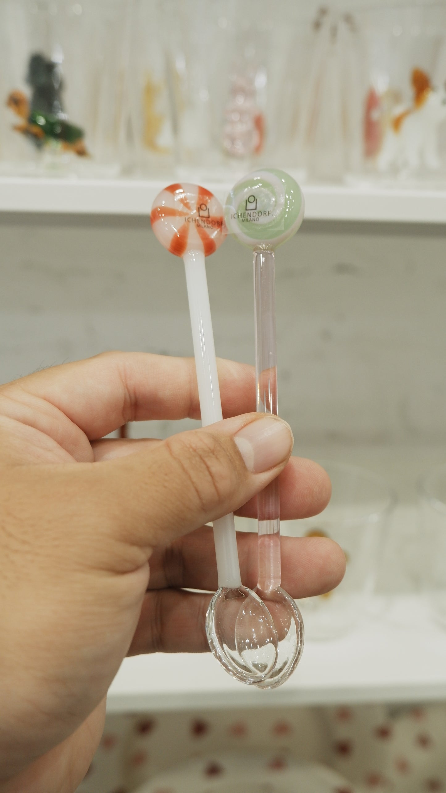 Ichendorf Milano 2025 Christmas Special | Lollipop Spoon set of 2 - Pink & White