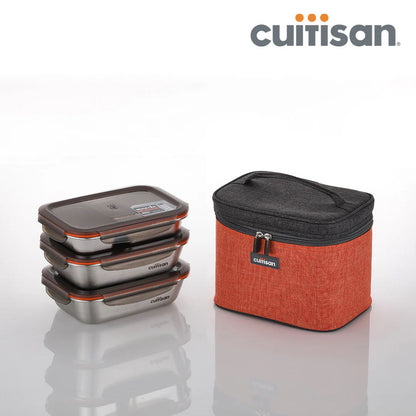 Cuitisan Stainless steel Microwavable Storage Box - To Go 3-in-1 Bag