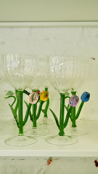 Ichendorf Milano | Optic Stemmed Glass Blue Tulip
