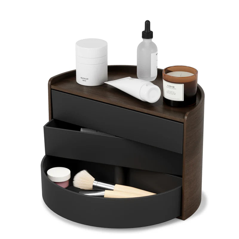 Umbra | MOONA STORAGE BOX- Black Walnut (Pick up & Delivery Only)