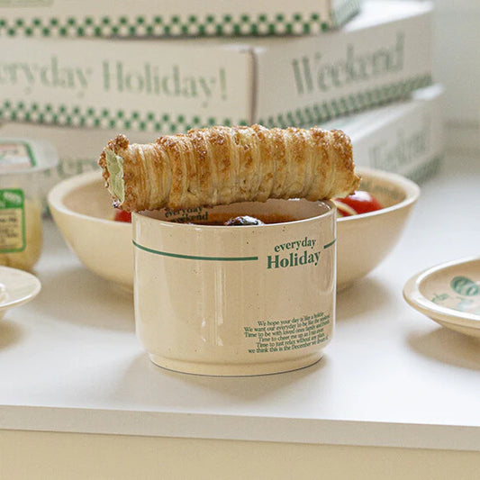 Momur Weekend 4 Holiday Soup Bowl Butter Green