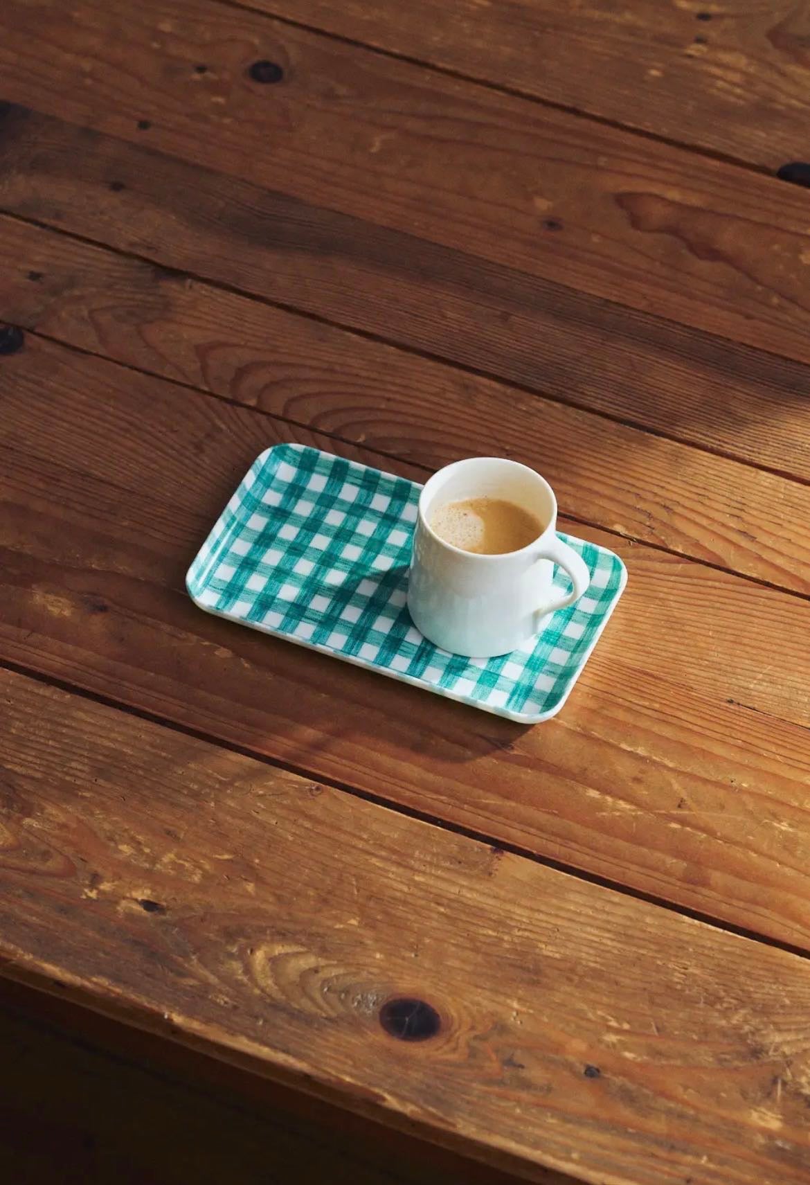Turquoise Checkered Tray