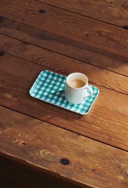 Turquoise Checkered Tray