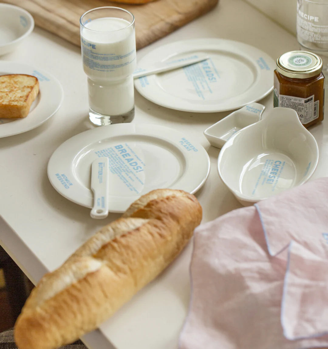 Momur | Weekend 5 Bread Plate Gift Set - Ivory