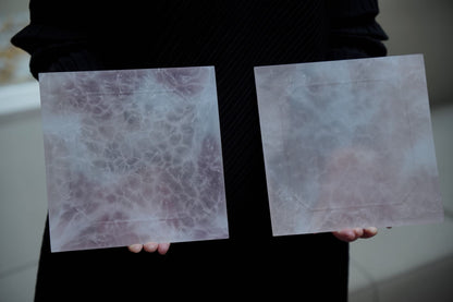 Shiqing Glassware Glaze Art Glass Tray - Lilac