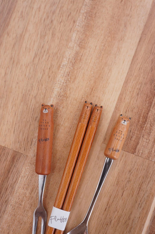 Shimoyama | Wooden Animal Utensil - Bear Series