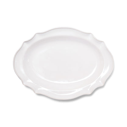 Studio M' | Ferme Corrugated Rim Oval Plate - White