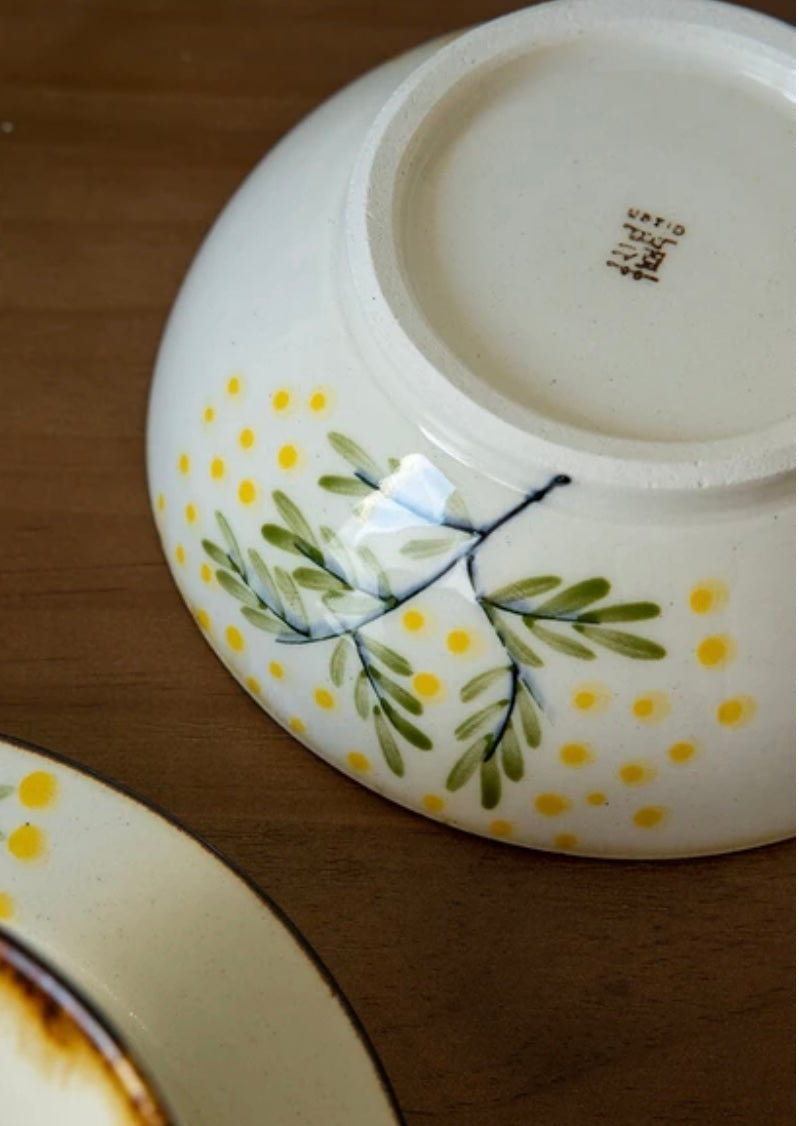 Hasami ware | Mimosa Flower Series - Deep Bowl